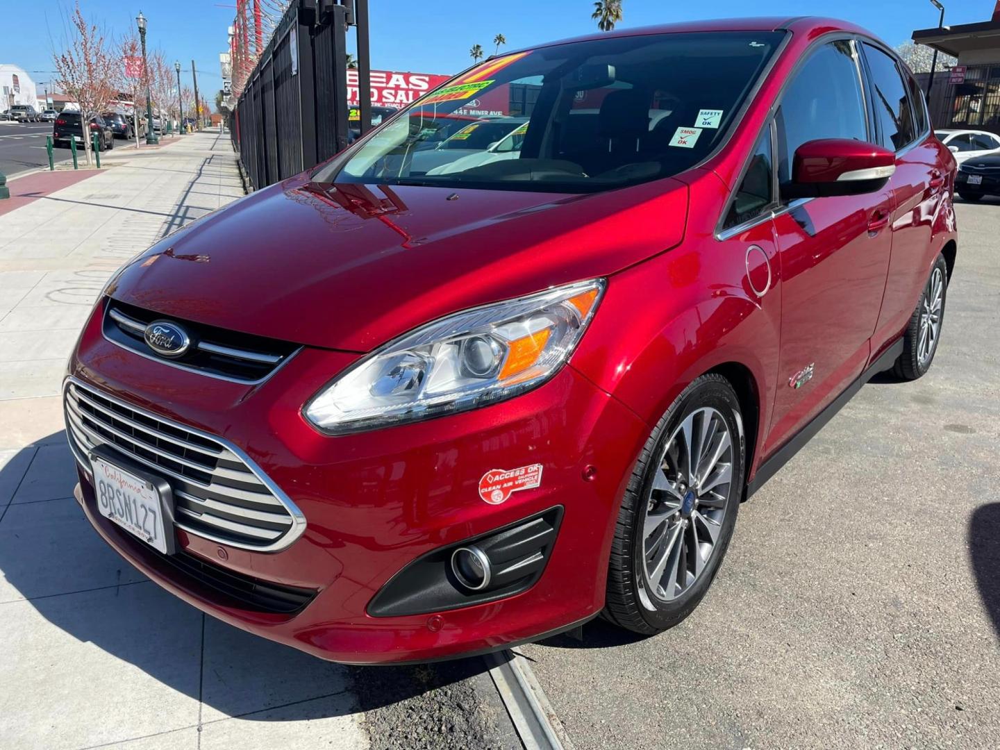 2017 RED /BLACK Ford FORD C-MAX (1FADP5FU6HL) , located at 744 E Miner Ave, Stockton, CA, 95202, (209) 944-5770, 37.956863, -121.282082 - Photo#3